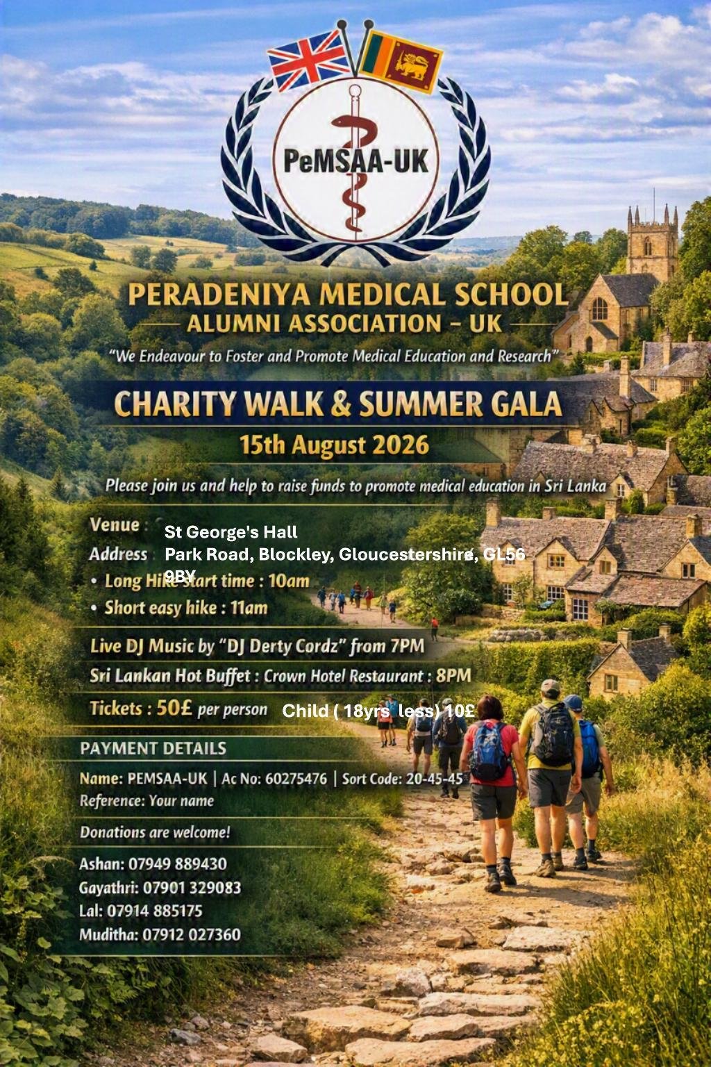 PeMSAA UK Charity Walk and Summer Gala 2026 PeMSAA UK Charity Walk and Summer Gala 2026